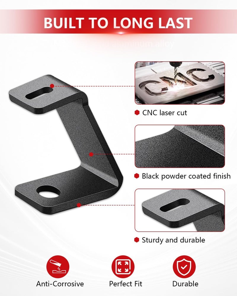 NORTHYUN F150 Ditch Light Brackets Hood LED Light Mount Bracket A-Pillar Pod Lights Mount Compatible with F150 Raptor 2017-2023 F150 2015-2023 - Image 5