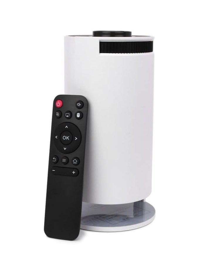4K Ultra HD Smart Projector with Remote Control, User Manual, and Power Cord