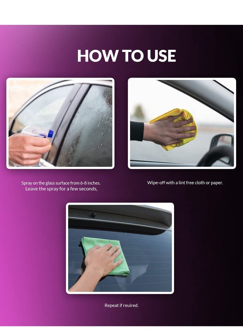 LAZER Lazer Clear Glass Cleaner Spray 500mL, Automotive Glass Cleaner, Car Windows, Windscreens, Headlamps, Mirrors, Removes Dirt, Grease & Nicotine Residue, Fresh Fragrance  - Image 3