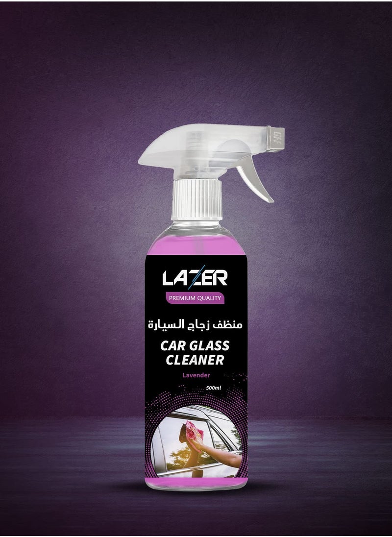 LAZER Lazer Clear Glass Cleaner Spray 500mL, Automotive Glass Cleaner, Car Windows, Windscreens, Headlamps, Mirrors, Removes Dirt, Grease & Nicotine Residue, Fresh Fragrance  - Image 5