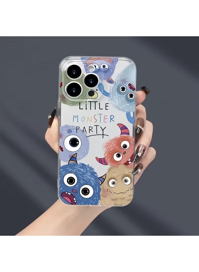 Temu Cute cartoon pattern phone case, shockproof and scratch-resistant, full protection for phone and camera, compatible with iPhone 14 Pro - Image 2