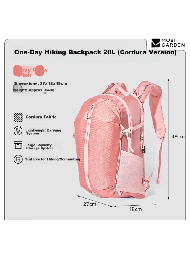 Mobigarden Xuanchuan 2d Hiking Backpack Outdoor Mountaineering Travel Backpack 20l Nx24664015 Dawn Pink - Image 1