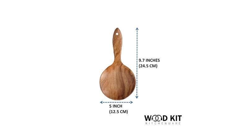 WOODKIT WOODKIT RAGI Ball Making S Wooden Spoon Ragi Mudde Maker  - Image 2