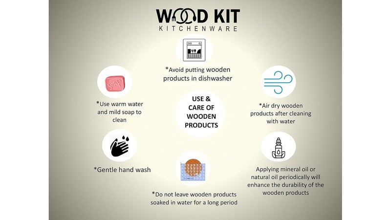 WOODKIT WOODKIT RAGI Ball Making S Wooden Spoon Ragi Mudde Maker  - Image 4