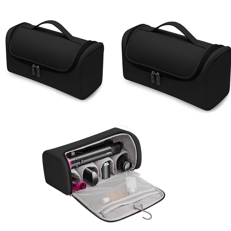 May Create MAYCREATE® 2PCS Travel Storage Bag for Dyson Air wrap Holder Hair Styler Organizer,Black(Bag Only) - Image 1