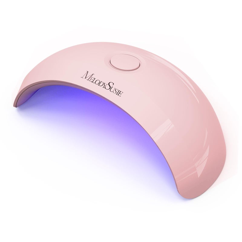 MelodySusie StarterFriendly LED UV Nail Lamp with 2 Timers PocketSized for Handheld  Desktop Use Part04 UV Light for Gel Nail Especially Instant Nails Basetop Coat  HalfCured Gel Pink