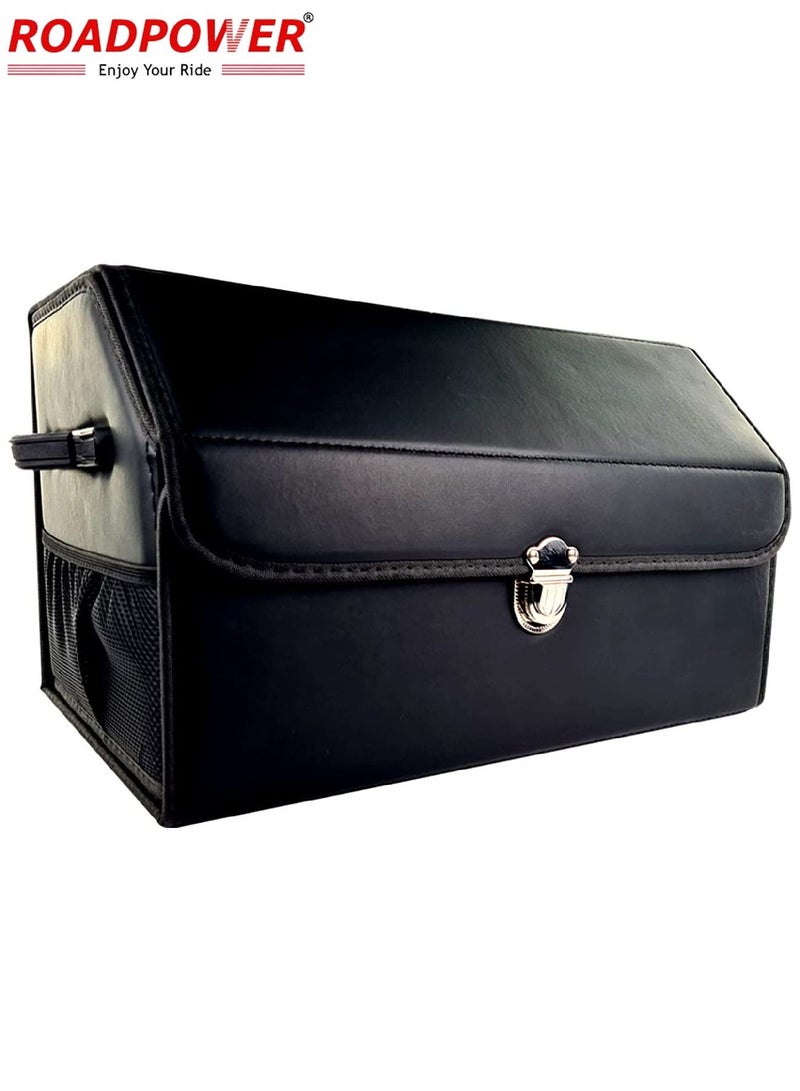 RoadPower Car Trunk Storage Organizer And Suv  Collapsible Cargo Multi Compartment Adjustable Auto Grocery Large Box 50x30x30Cm - Image 1