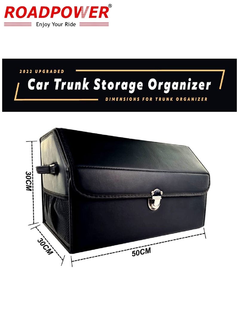 RoadPower Car Trunk Storage Organizer And Suv  Collapsible Cargo Multi Compartment Adjustable Auto Grocery Large Box 50x30x30Cm - Image 5