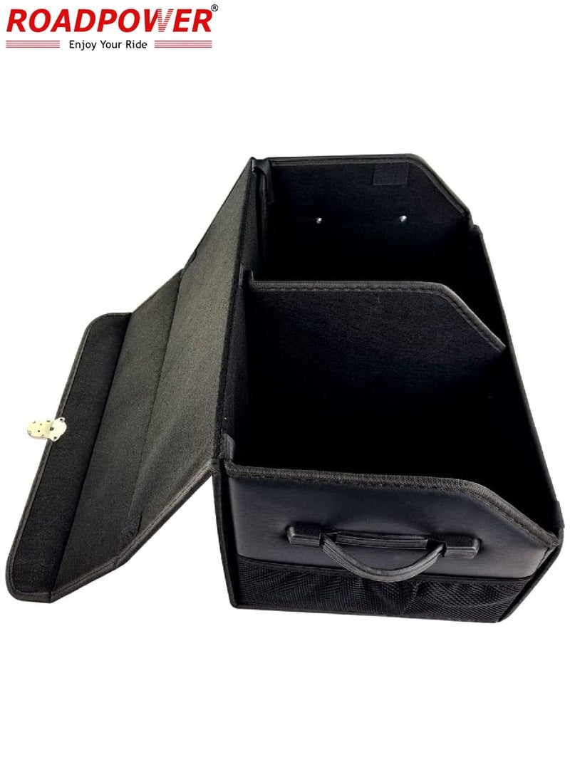 RoadPower Car Trunk Storage Organizer And Suv  Collapsible Cargo Multi Compartment Adjustable Auto Grocery Large Box 50x30x30Cm - Image 3