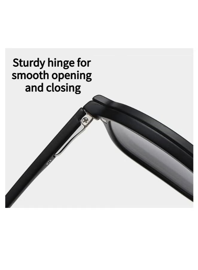 Generic Polarized Sunglasses Men's Magnetic Sleeve Mirror Sunscreen Fashion Sunglasses Women's Premium Sense Double Bridge Glasses Frame UV Protection 1 Frame Glasses + 5 Clip Sunglasses Storage Bag  - Image 3