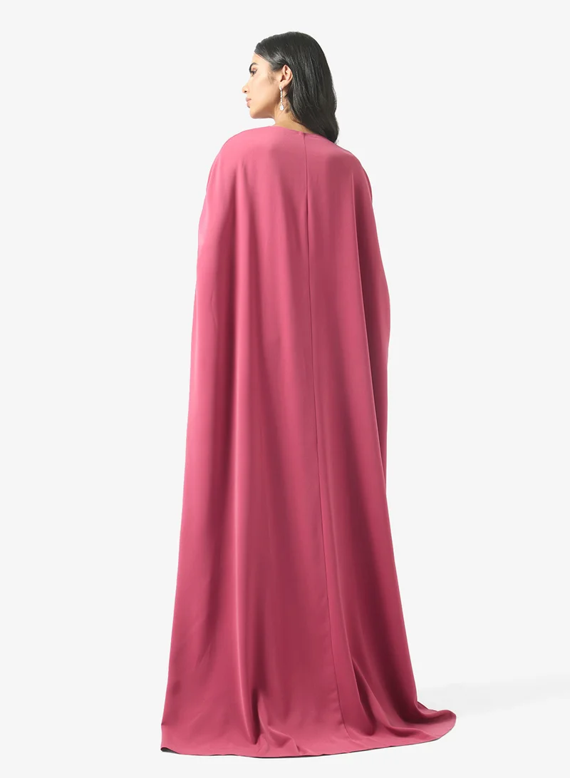 Akadia Fashion Two Pcs Crystal Cape Set
