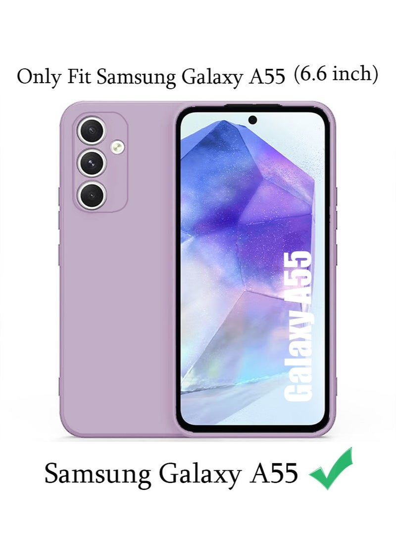 إكس ليفيل سامسونج جالاكسي A55 5G 6.6 بوصة سيليكون لينة الأكمام ، [ الصف العسكرية المضادة إسقاط حماية ] [ [ المضادة للخدش بطانة الألياف رقيق ] سامسونج جالاكسي A55 سامسونج جالاكسي A55 رقيقة قذيفة ( روز الأرجواني - Image 5