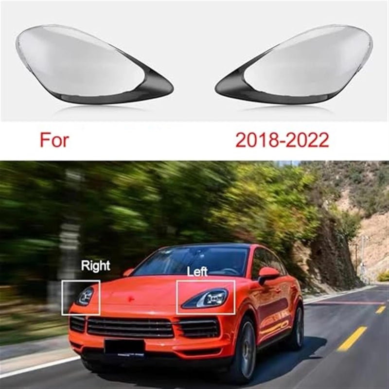 Wivplex Black Headlight Cover for Porsche Cayenne 2018-2022 - Image 4