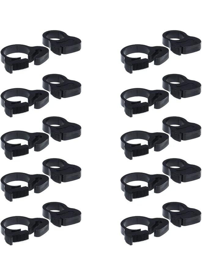 PROMASS مشابك خرطوم نايلون مزدوجة القبضة، مشابك خرطوم بلاستيكية نايلون بقفل سريع (15.2-17.0 مم (5/8 بوصة)، عبوة 20) - Image 1