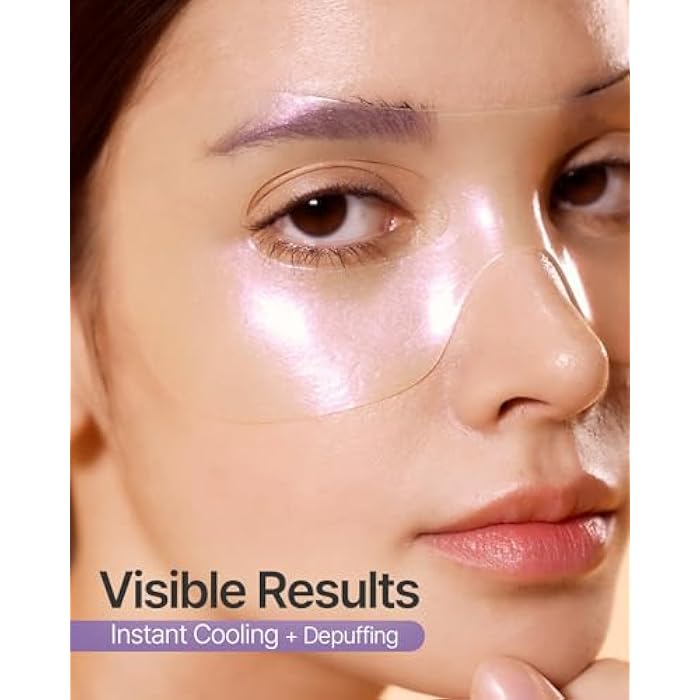 Petitfee Aura Quartz Hydrogel Eye Zone Mask 5ea (9g*5) - Lavender Mask for Entire Eye Area, Instant Cooling, Puffiness, Morning Quick Care, Rejuvenating Tired Skin, Brighter Complexion - Image 3
