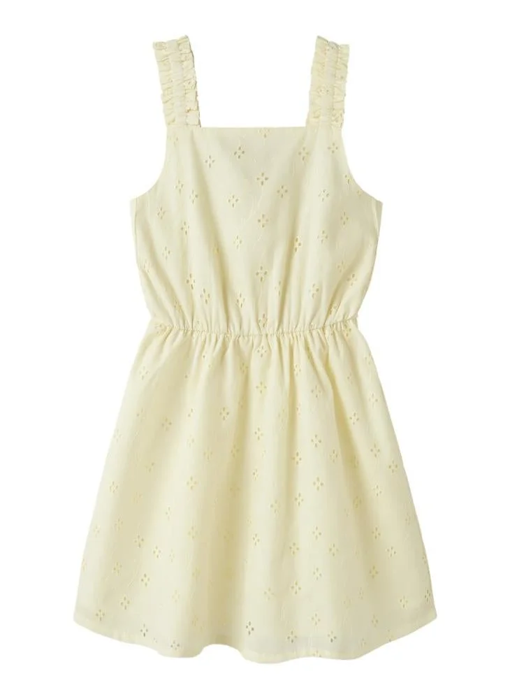 Name It pale yellow Kids Strap Detail Mini Dress for Women | Best Price UAE