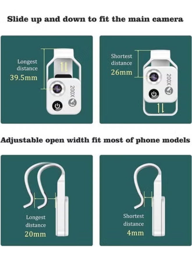 APEXEL Phone Microscope with CPL Lens/LED Light, 200X Pocket Microscope camera attachment with Universal clip for most iPhone/Andriod Phone - The best gift to Enjoy Microworld for Kids and Adults - Image 5