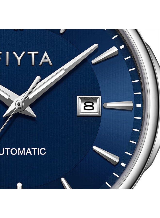 Fiyta Core Drive Series "ruler Of The World" Automatic Mechanical Blue Dial Steel Strap Men's Wrisch, Birthday And Holiday Gift - Image 2