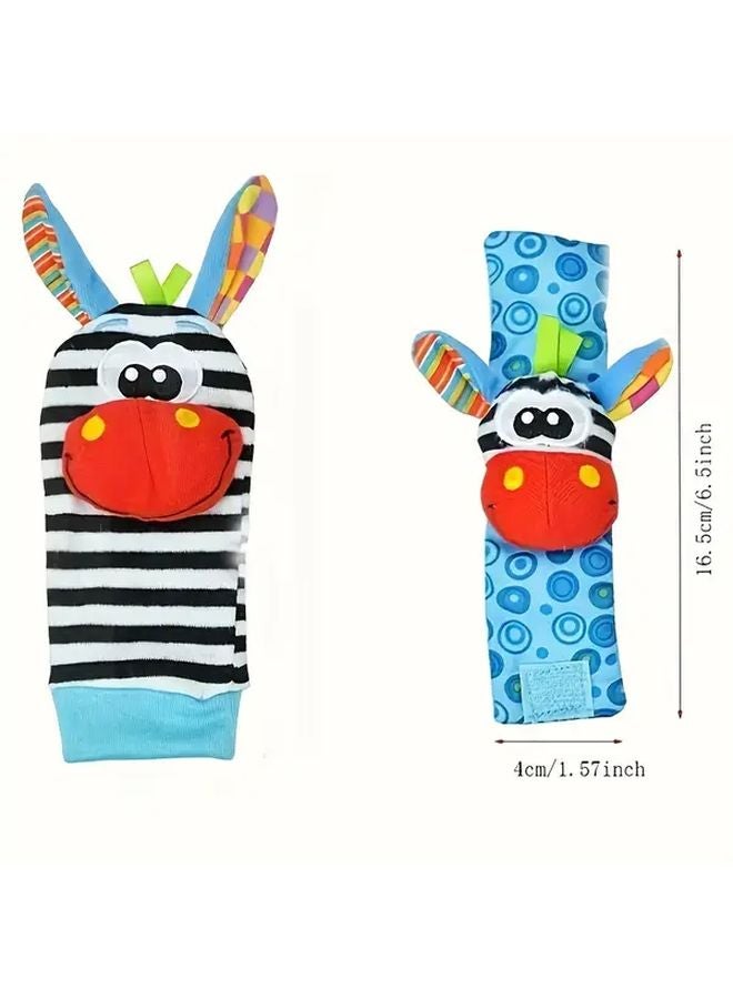 Baby Animal Wrist Rattle Socks And Plush Toy Set Watch Strap Style - Image 4