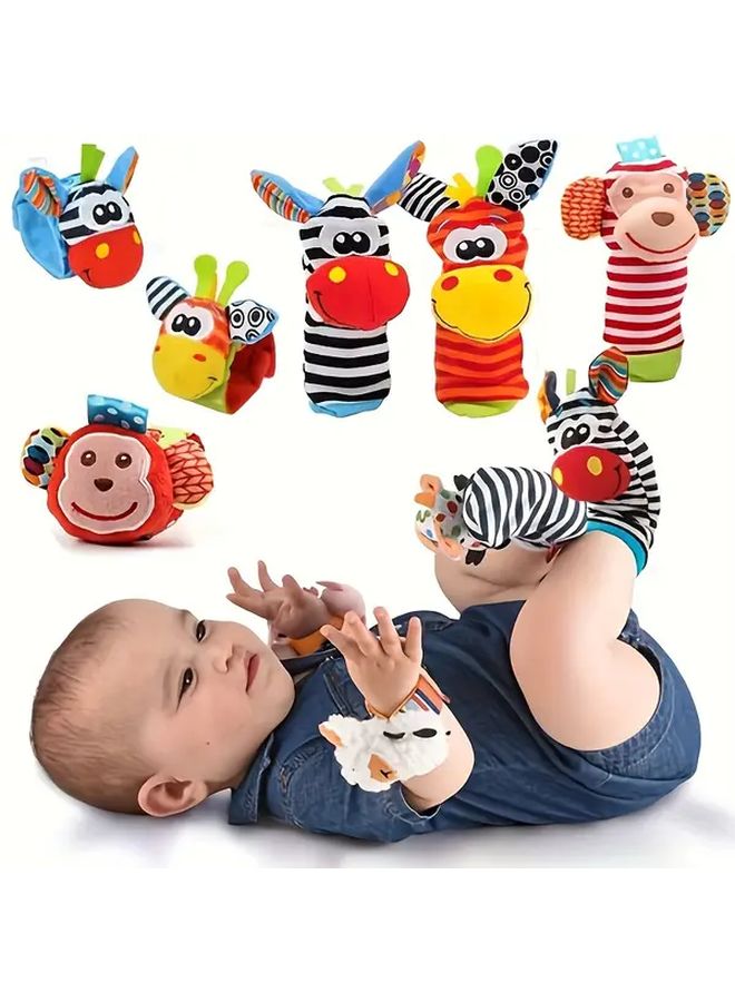 Baby Animal Wrist Rattle Socks And Plush Toy Set Watch Strap Style - Image 2