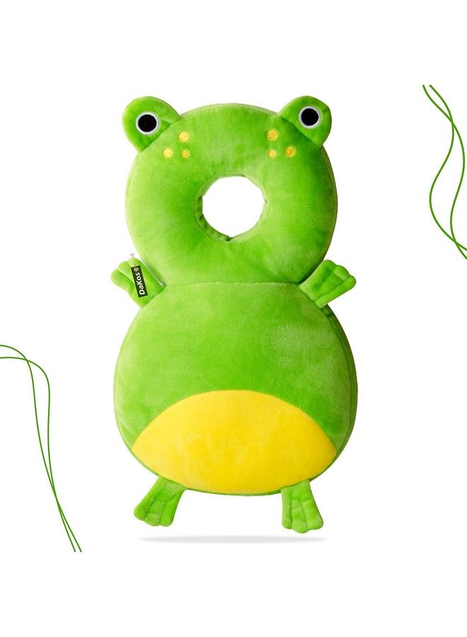 DaKos Baby Head Protector Baby Head Protector For Crawling Baby Head Protector Cushion Baby Head Neck Back Protector With Horizontal Safety Belt (Frog) - Image 4