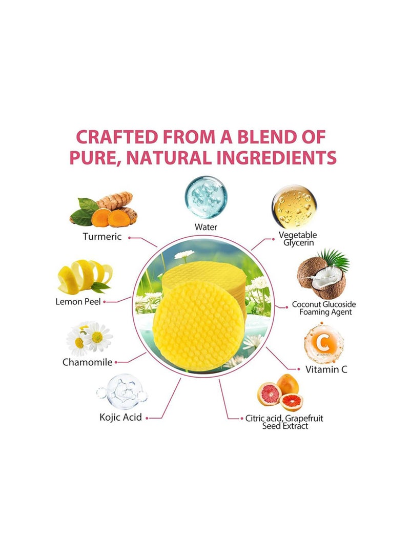 SOLARAE 50 Pads Turmeric Kojic Acid Pads, Turmeric Kojic Acid Cleansing Pads, Turmeric Cleansing Pads with Lemon Chamomile, Kojic Acid and Turmeric Cleansing Pads, Turmeric Cleansing Pads for Dark Spots - Image 5