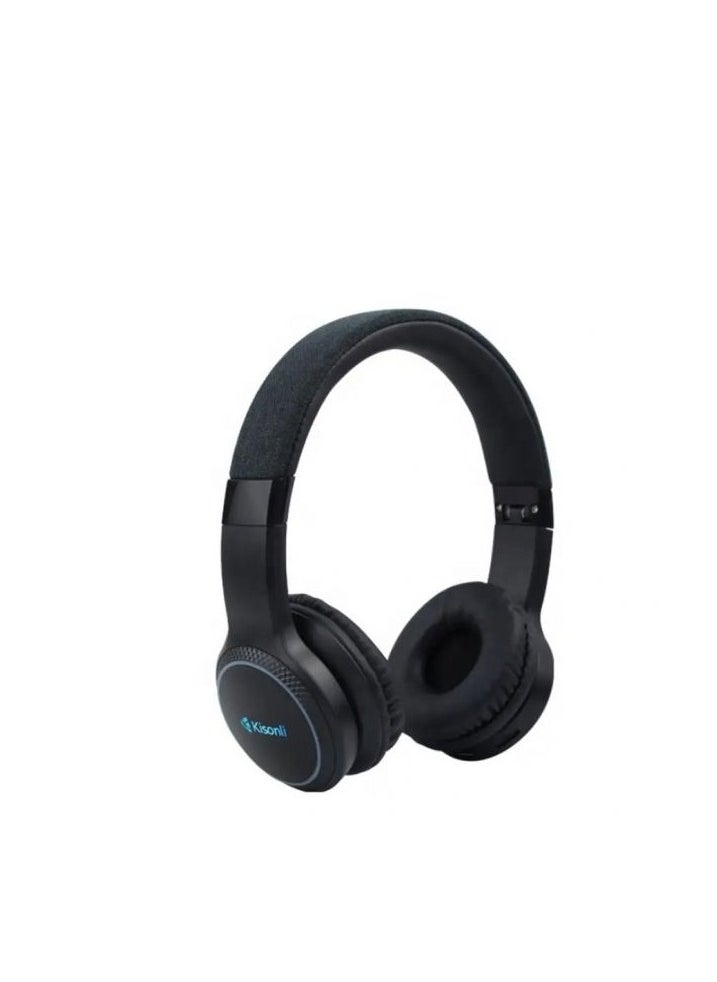 Kisonli Bluetooth Headphones - Wireless Over-Ear with FM Radio & TF Card Support  - Image 3