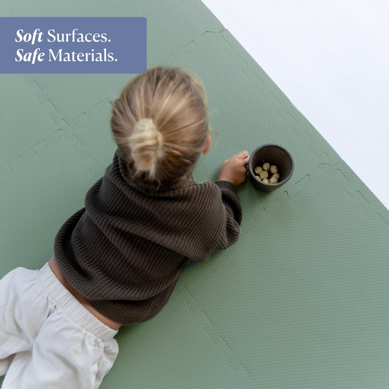 Toddlekind Playmat -Classic Foam Play Mat- 4 x 4 feet Premium Quality Foam Play Mat for Babies/Toddlers, Stylish, Non-Toxic, Odorless, Moss - Image 3