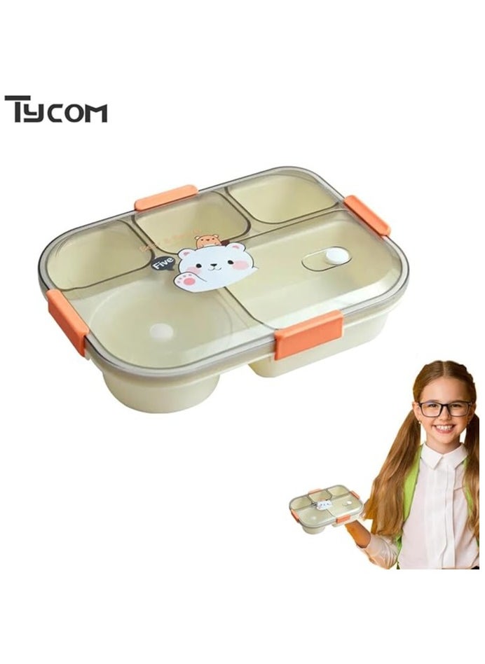 TYCOM Lunch Box for Kid, Bento Box Children, School Children's Lunch Box with Compartments, Leak-proof Lunch Box for Girls and Boys, Snack Box  - Image 3