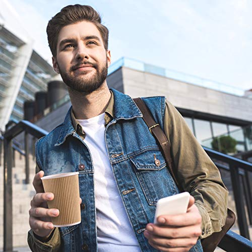NYHI 150 4 oz Ripple Kraft Paper Cups Brown Hot Cold Cups 3 Layer Rippled Small Insulated Disposable Coffee Cups Perfect for Cappuccino Hot Cocoa or Iced Drinks - Image 5