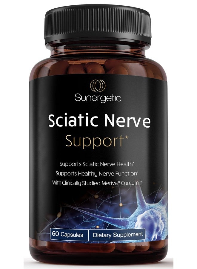 سانيرجيتيك تركيبة Sunergetic Premium لدعم العصب الوركي - مكمل غذائي للعصب الوركي مع بنفوتيمين وحمض ألفا ليبويك (ALA) وميريفا كركم - يدعم صحة العصب الوركي وراحة المفاصل - 60 كبسولة - Image 1