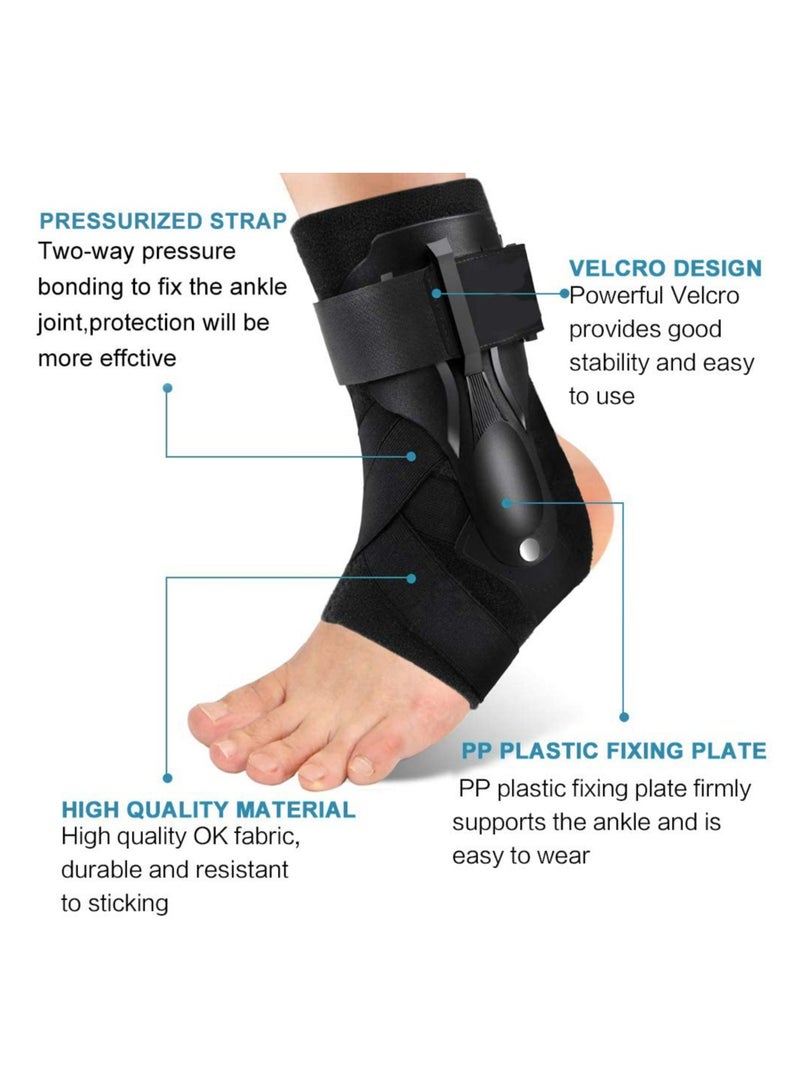 دعامة الكاحل، دعامة دعم الكاحل لالتواء الكاحل، دعامة الكاحل للرجال والنساء، دعامة الكاحل لالتواء الكاحل لكرة السلة وكرة القدم والكرة الطائرة - L - Image 2