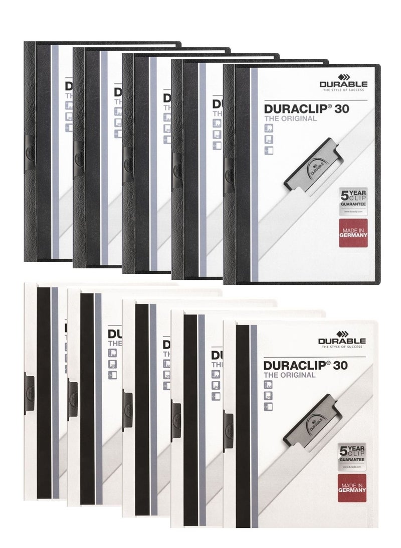 Durable 10-Piece Duraclip Clip Folder Multicolour - Image 1