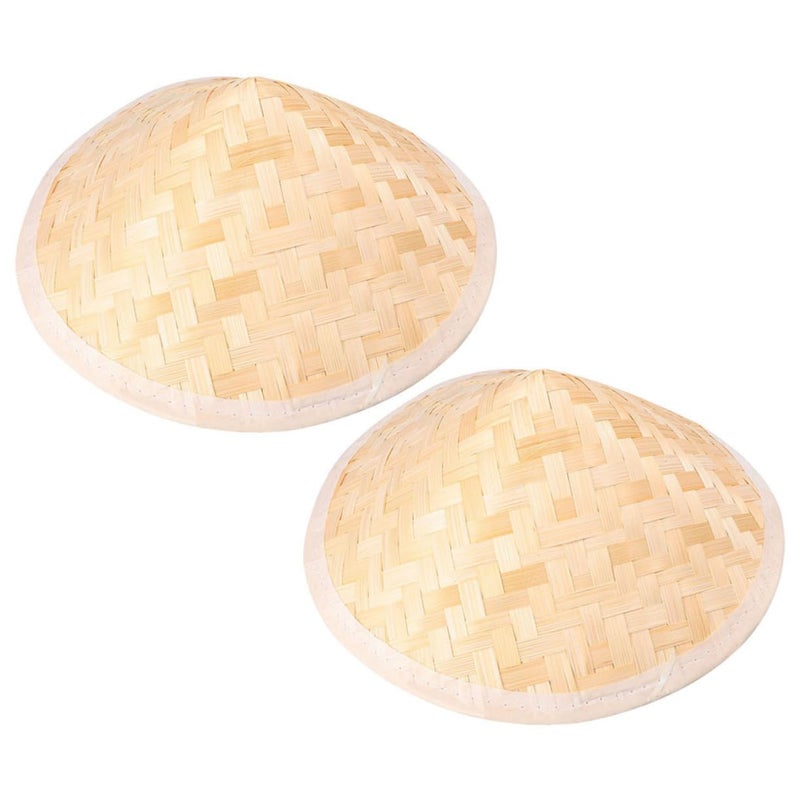 Vietnamese Style Bamboo Sun Hat For Boys And Girls Beige Sun Protection - Image 2