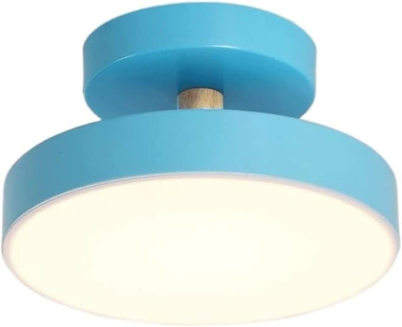 Blue LED Flush Mount Ceiling Light Three Color Dimmable Nordic Minimalist Round Lamp For Hallway Balcony Entry - Image 1