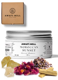 AWAFI MILL Moroccan Sunset Bakhoor Mix – Specially Created Incense for a Soothing and Exotic Fragrance