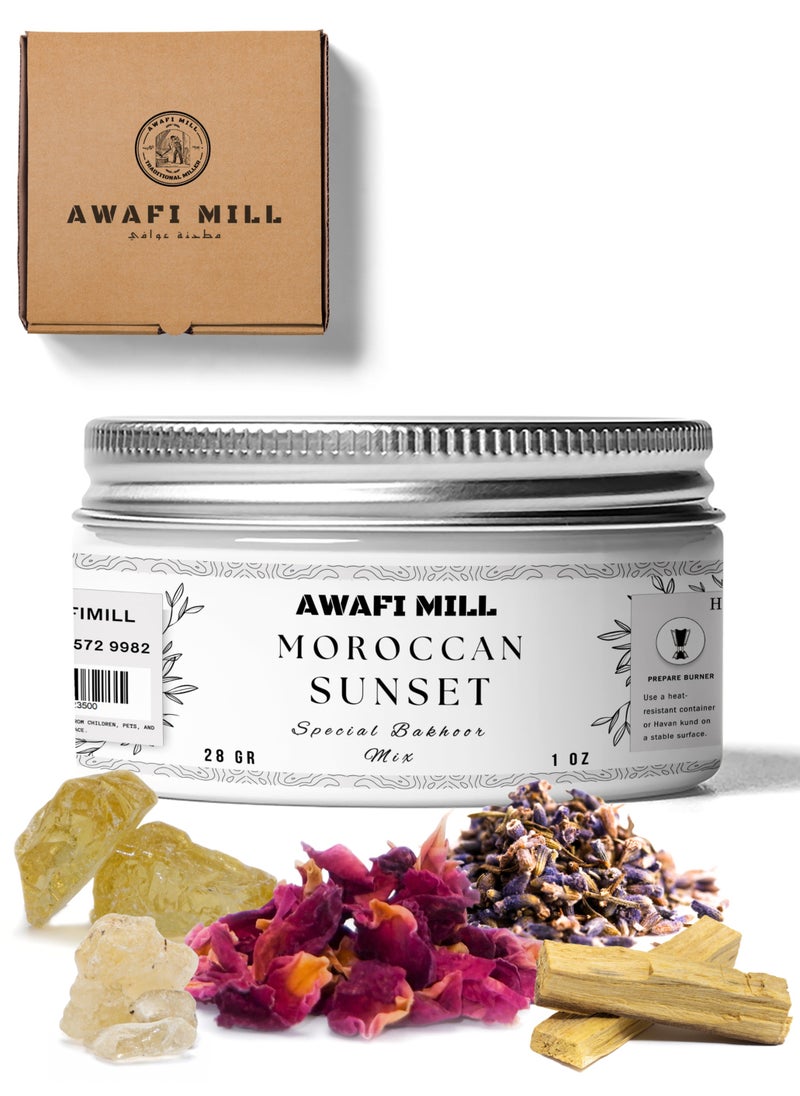 Awafi Mill - AWAFI MILL Moroccan Sunset Bakhoor Mix – Specially Created Incense for a Soothing and Exotic Fragrance - Image 1