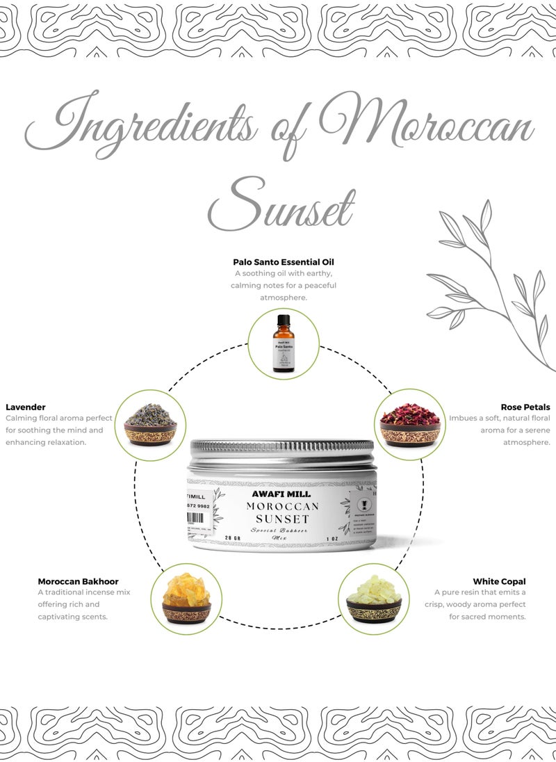 Awafi Mill - AWAFI MILL Moroccan Sunset Bakhoor Mix – Specially Created Incense for a Soothing and Exotic Fragrance - Image 1