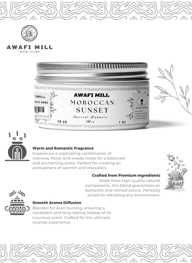 Awafi Mill - AWAFI MILL Moroccan Sunset Bakhoor Mix – Specially Created Incense for a Soothing and Exotic Fragrance - Image 1