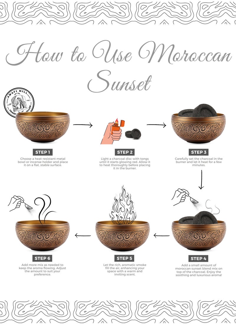 Awafi Mill - AWAFI MILL Moroccan Sunset Bakhoor Mix – Specially Created Incense for a Soothing and Exotic Fragrance - Image 1