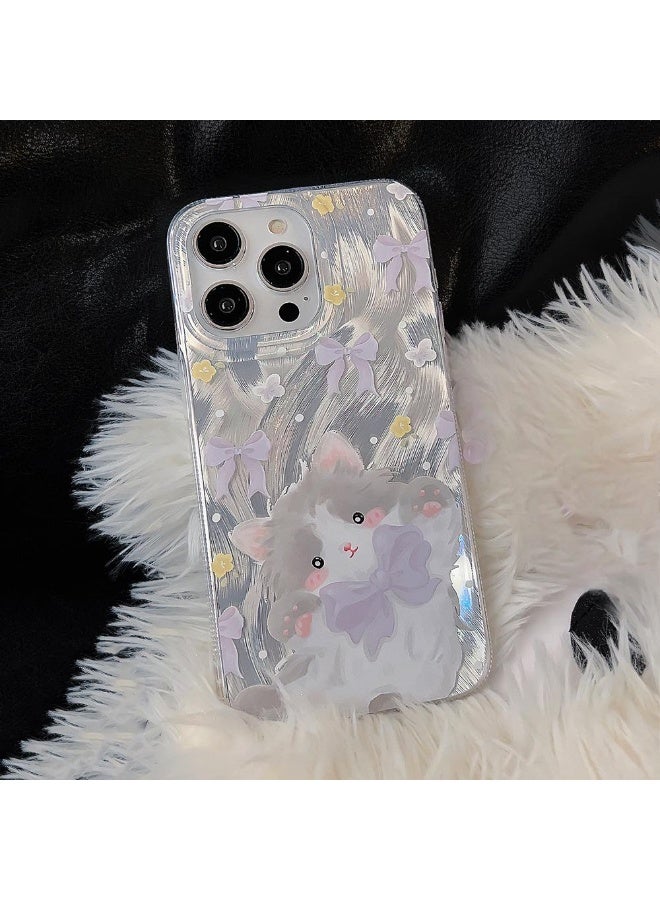 Cute Cat TPU Case for iPhone 16 Pro – Transparent Shockproof Soft Cover with Spray-Coating Finish, Anti-Fall Protection - Image 2
