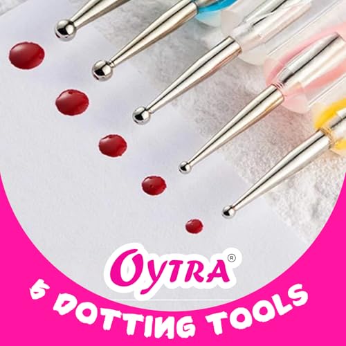 Oytra Dotting Tool 5 Piece Set Embossing Stylus for Mandala Clay Pottery Ceramic Nail Art and Polymer Clay Acrylic - Image 3