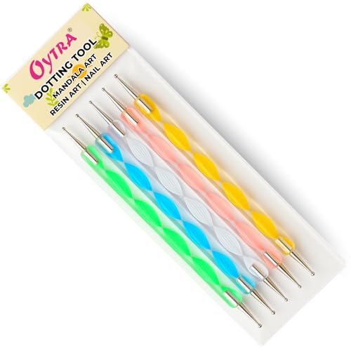 Oytra Dotting Tool 5 Piece Set Embossing Stylus for Mandala Clay Pottery Ceramic Nail Art and Polymer Clay Acrylic - Image 1