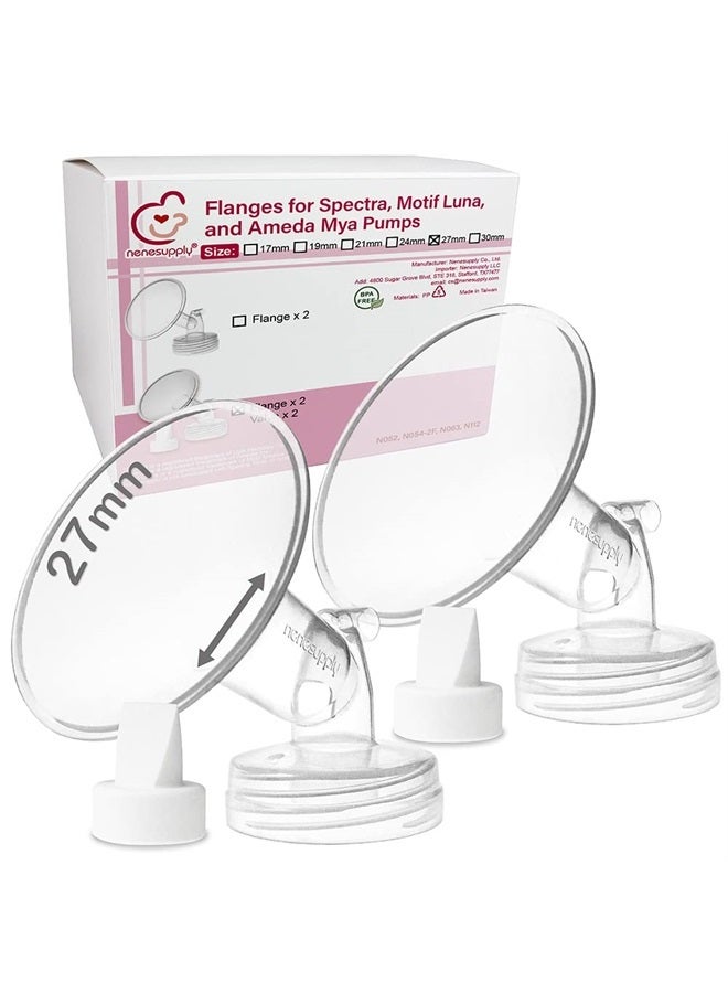 NENESUPPLY صمامات نينسوبلاي 27 مم وقاعدة دكبيلي متوافقة مع مضخة الثدي سبكترا S1 و S2 بديل لقطع مضخة سبكترا واستبدال قاعدة سبكترا وصمامات دكبيلي سبكترا وإكسسوارات سبكترا - Image 1