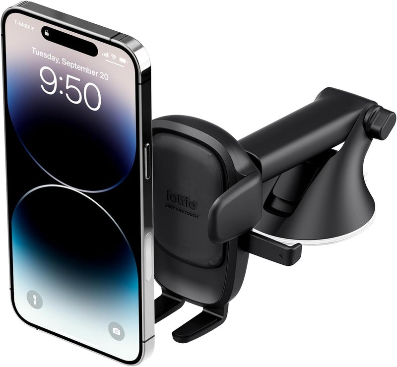 iOttie Easy One Touch Advanced Universal Car Mount Dashboard & Windshield Suction Cup Phone Holder for iPhone Samsung, Google, All Smartphones - Image 1
