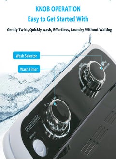 Washing Machine, 2 in 1 Portable Mini Washing Machine with Blue Light, 7Kg Capacity for Camping, Apartments, Dorms, College Rooms, RV’s - pzsku/Z4A543A2BA017D6F06B68Z/45/_/1703820810/f6c90f23-f40a-4903-bcd6-73b2dbafbb60