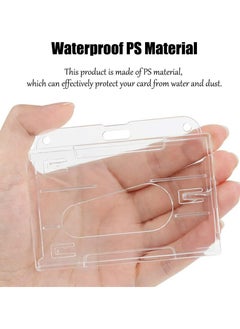 Oasisgalore 5PCS Double-Sided Waterproof Card Holders - ID & Credit Card Protectors with Thumb Slots  - Image 3