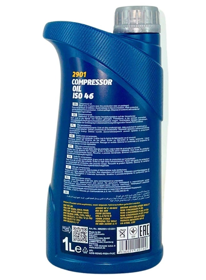 Mannol HTE - Compressor Oil ISO 46 2901 (1 Ltr) - Image 1