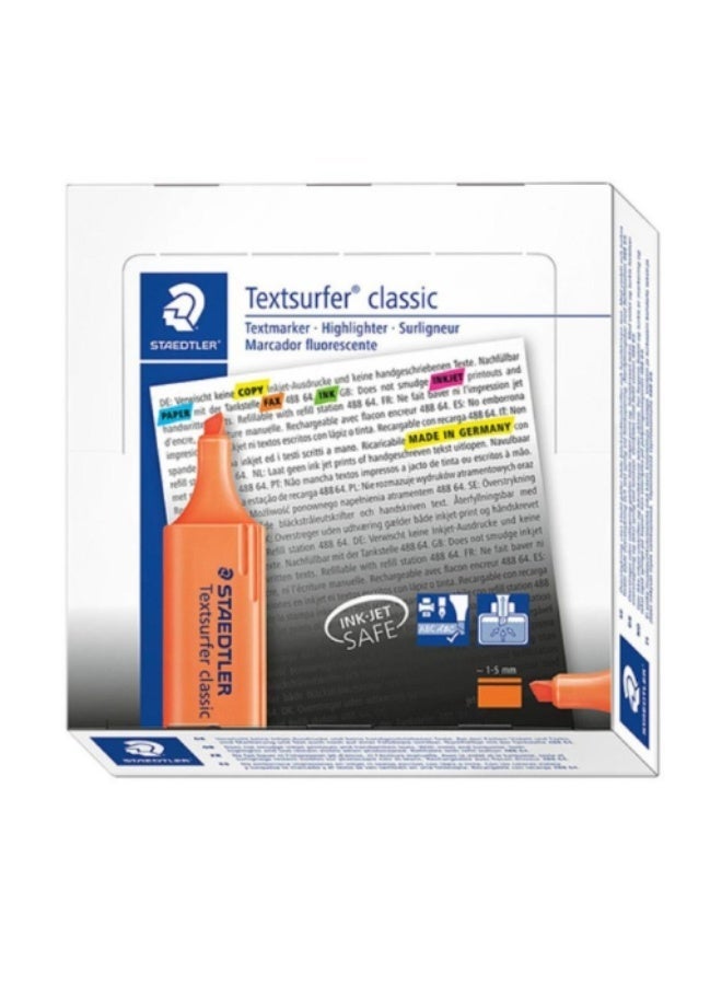 ستدلر مجموعة أقلام التحديد الكلاسيكية Textsurfer من STAEDTLER - برتقالي - Image 1