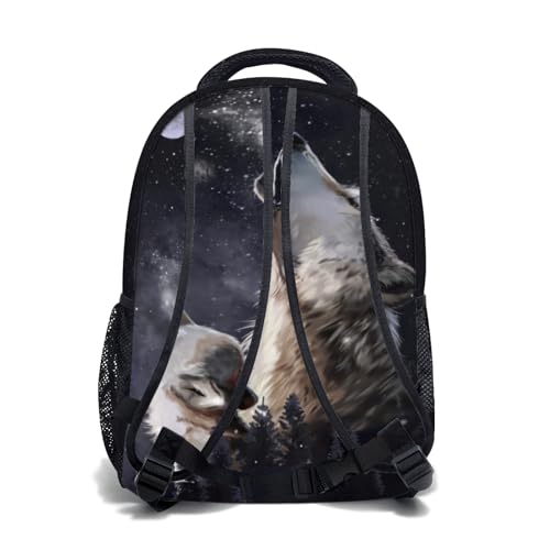 Sphragiyn Cool Wolf Backpack Lightweight School Bag Bookbag for Kids Girls Boys Elementary Students 1st 2nd 3rd 4th 5th Grade - Image 3